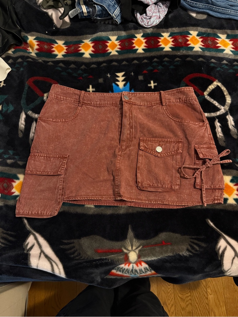 Blue Blush Rust Cargo Mini Skort